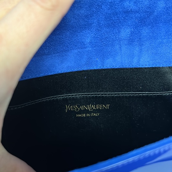 YSL Belle de Jour blue patent clutch - Picture 8 of 9